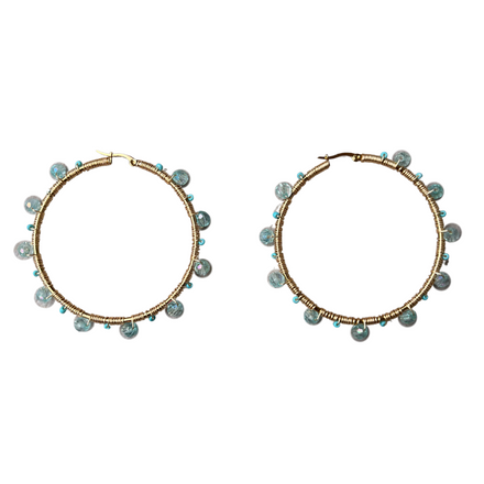 Azure Beaded Earrings