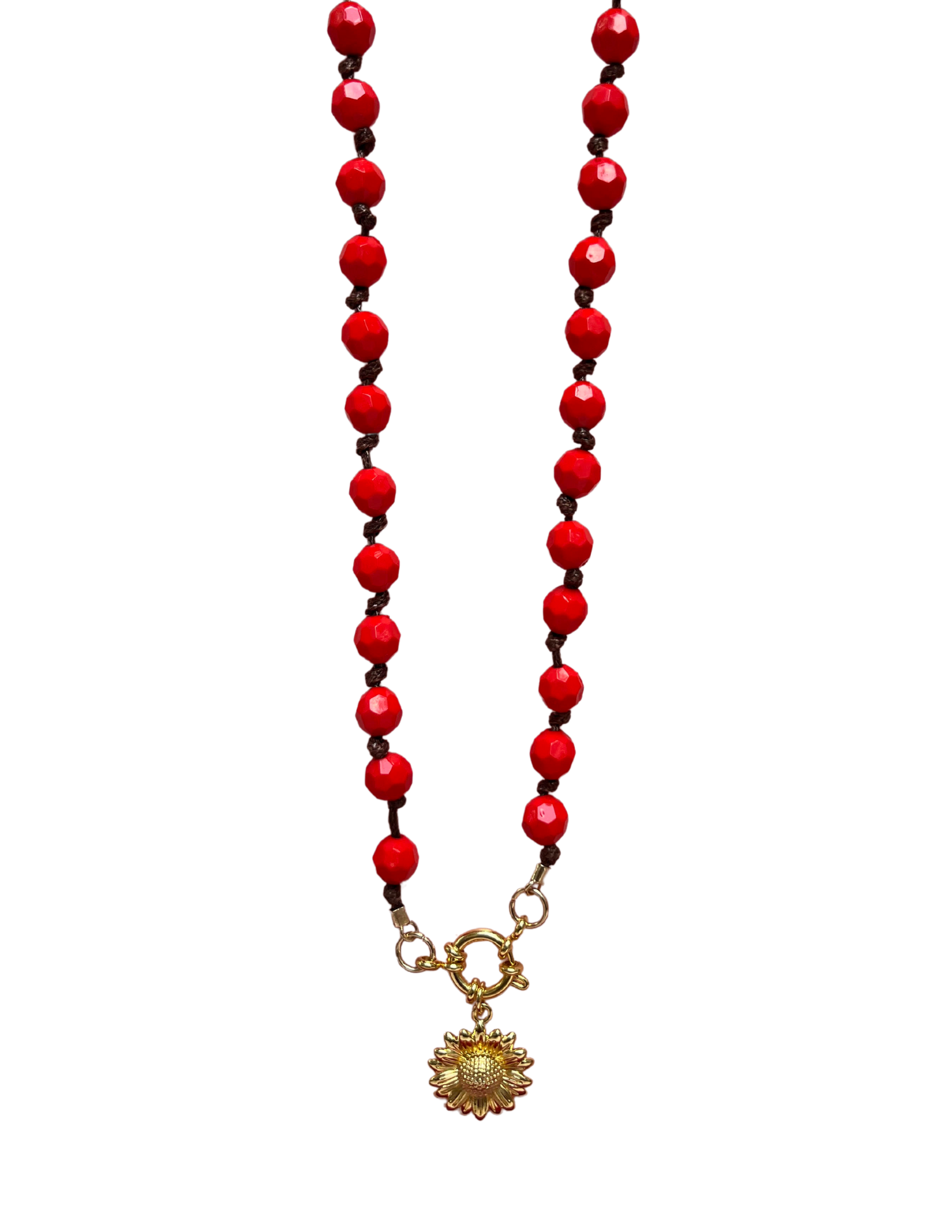 Ruby Beaded Necklace