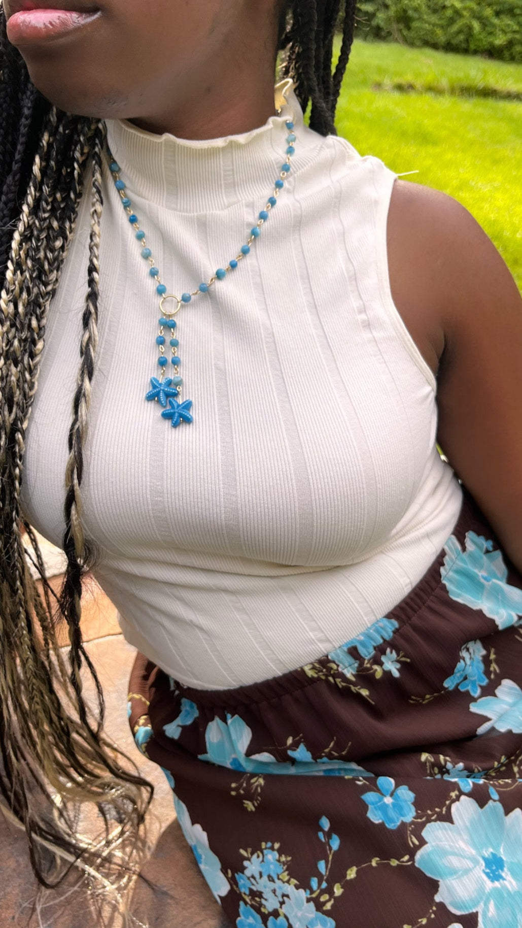 Azure Beaded Necklace