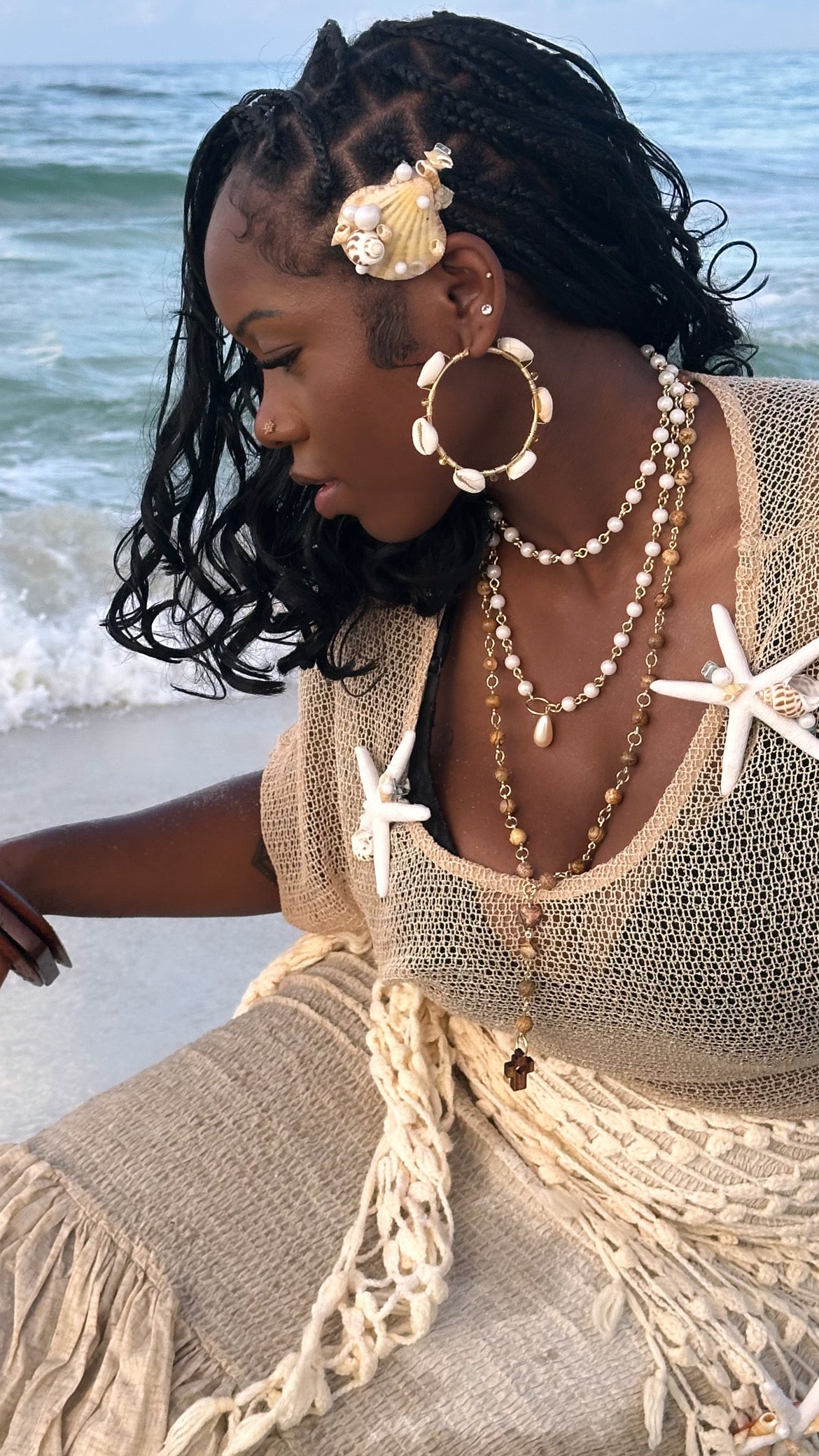Sand Beaded Earrings