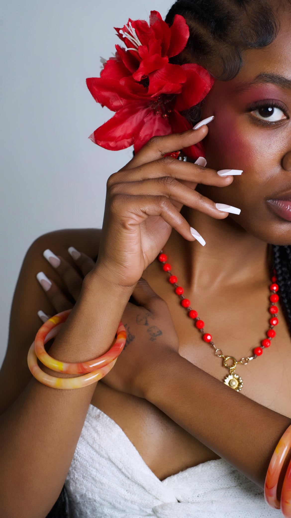 Ruby Beaded Necklace